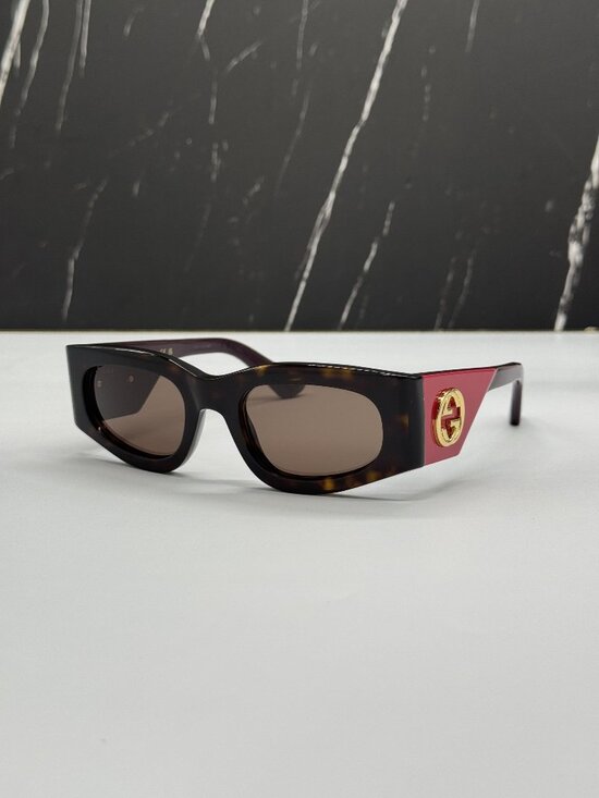 NEW GUCCI GG1664S 004 SUNGLASSES HAVANA WOMEN EYEWEAR main image 4